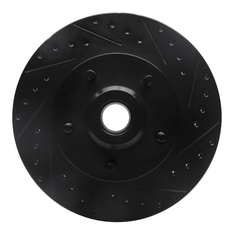 Picture of R1 03-03 Dodge Ram 1500 Van Front Right Drilled & Slotted Black Brake Rotor