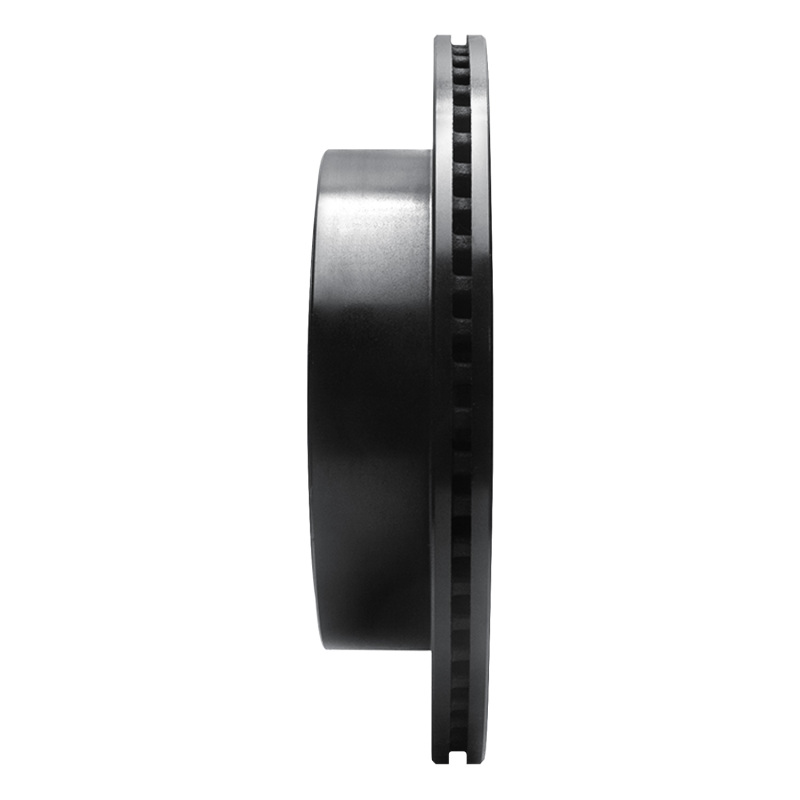 Picture of R1 03-03 Dodge Ram 1500 Van Rear Left Drilled & Slotted Black Brake Rotor