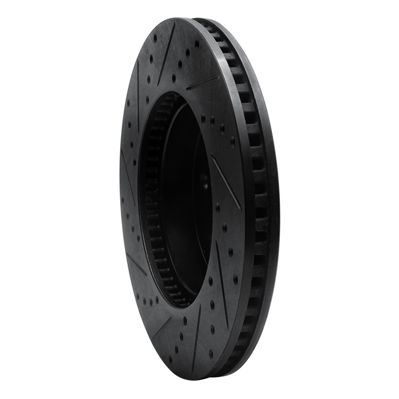 Picture of R1 03-03 Dodge Durango Front Right Drilled & Slotted Black Brake Rotor