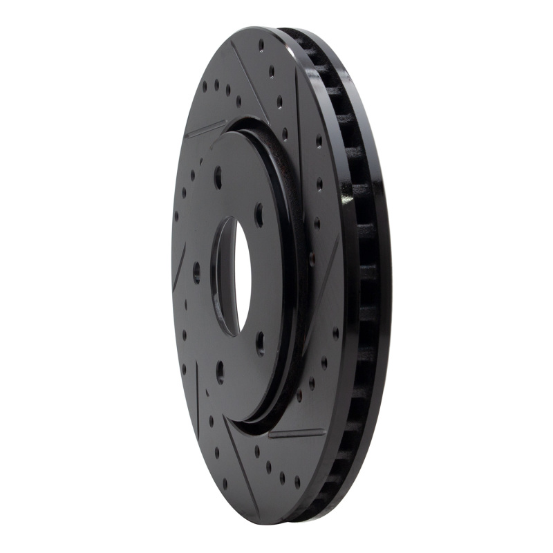 Picture of R1 08-16 Chrysler Town & Country Front Right Drilled & Slotted Black Brake Rotor