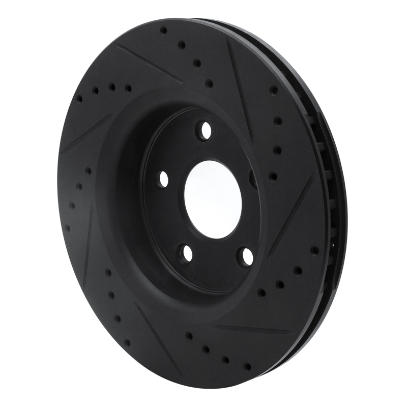 Picture of R1 05-10 Jeep Commander Front Left Drilled & Slotted Black Brake Rotor