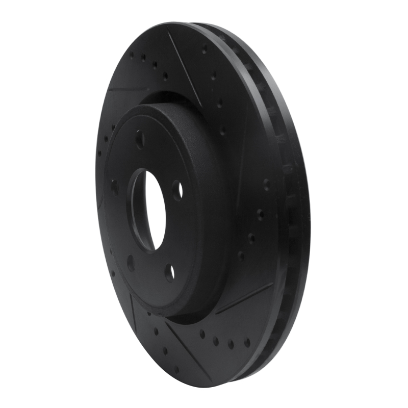 Picture of R1 05-10 Jeep Commander Front Right Drilled & Slotted Black Brake Rotor
