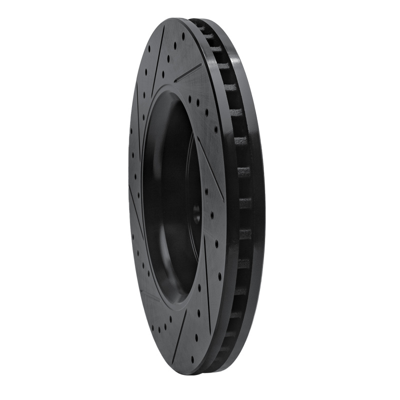 Picture of R1 11-22 Dodge Durango Front Right Drilled & Slotted Black Brake Rotor
