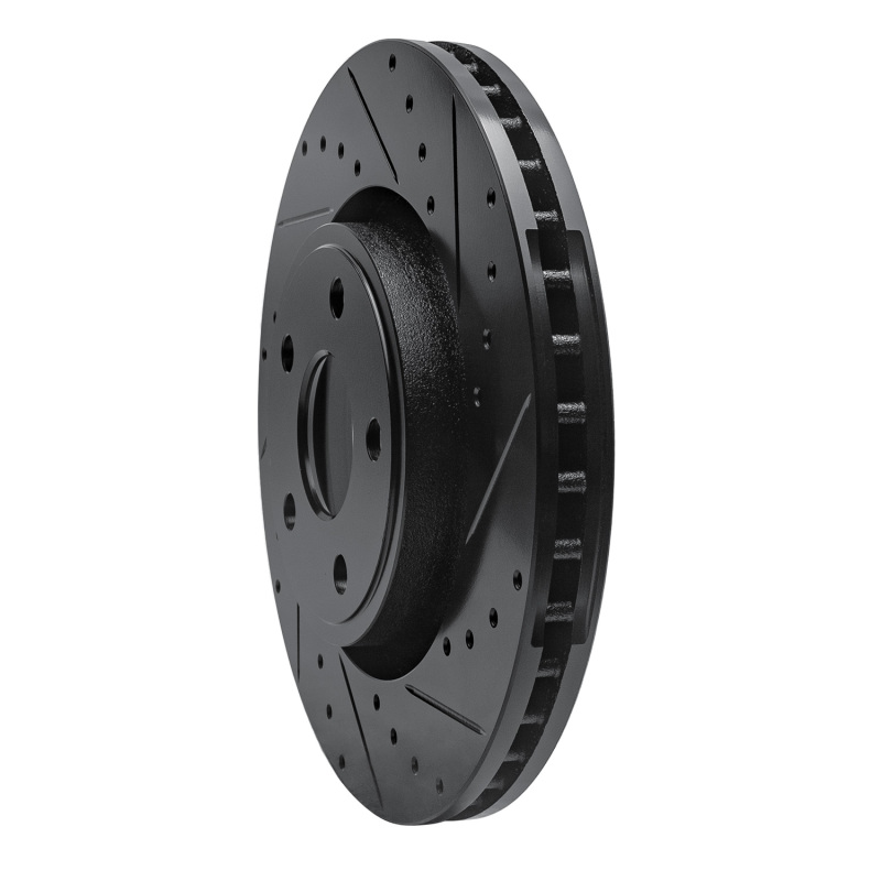 Picture of R1 11-25 Dodge Durango Front Right Drilled & Slotted Black Brake Rotor