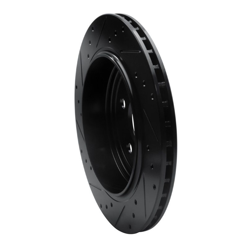 Picture of R1 11-25 Dodge Durango Rear Right Drilled & Slotted Black Brake Rotor