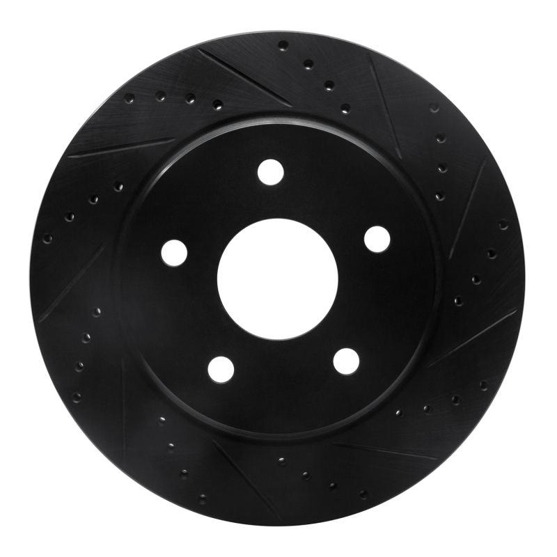 Picture of R1 08-12 Jeep J8 Front Right Drilled & Slotted Black Brake Rotor