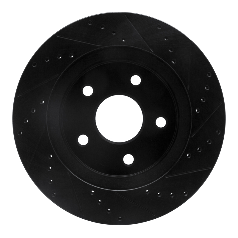 Picture of R1 08-12 Jeep J8 Front Left Drilled & Slotted Black Brake Rotor