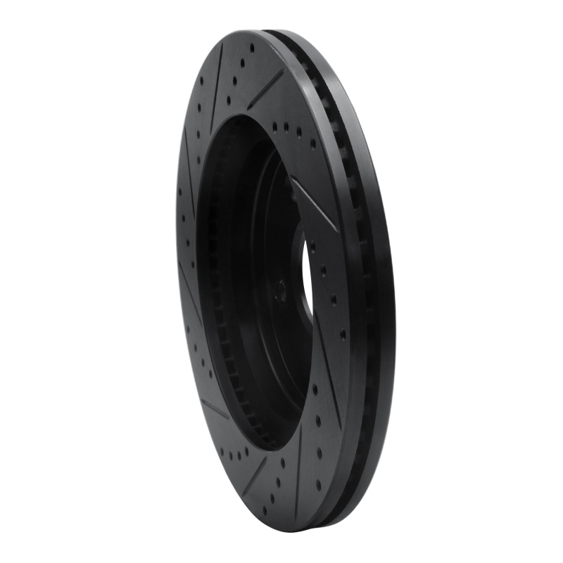 Picture of R1 08-12 Jeep J8 Front Right Drilled & Slotted Black Brake Rotor