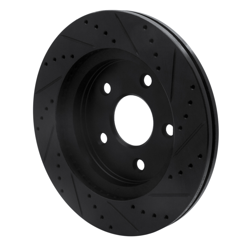 Picture of R1 08-12 Jeep J8 Front Left Drilled & Slotted Black Brake Rotor