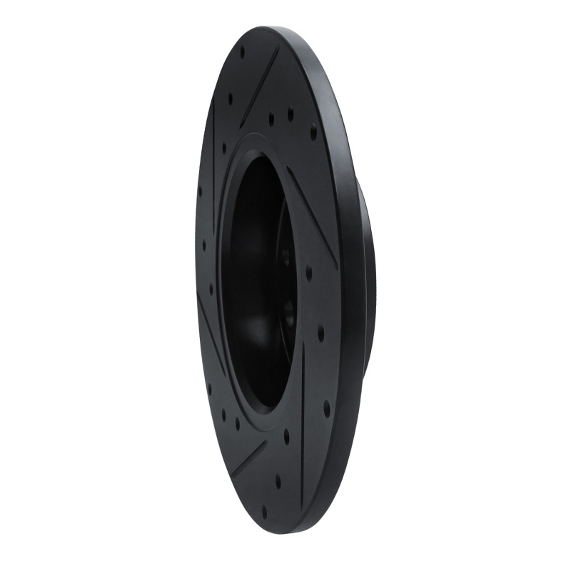 Picture of R1 15-25 Alfa Romeo Tonale Rear Right Drilled & Slotted Black Brake Rotor