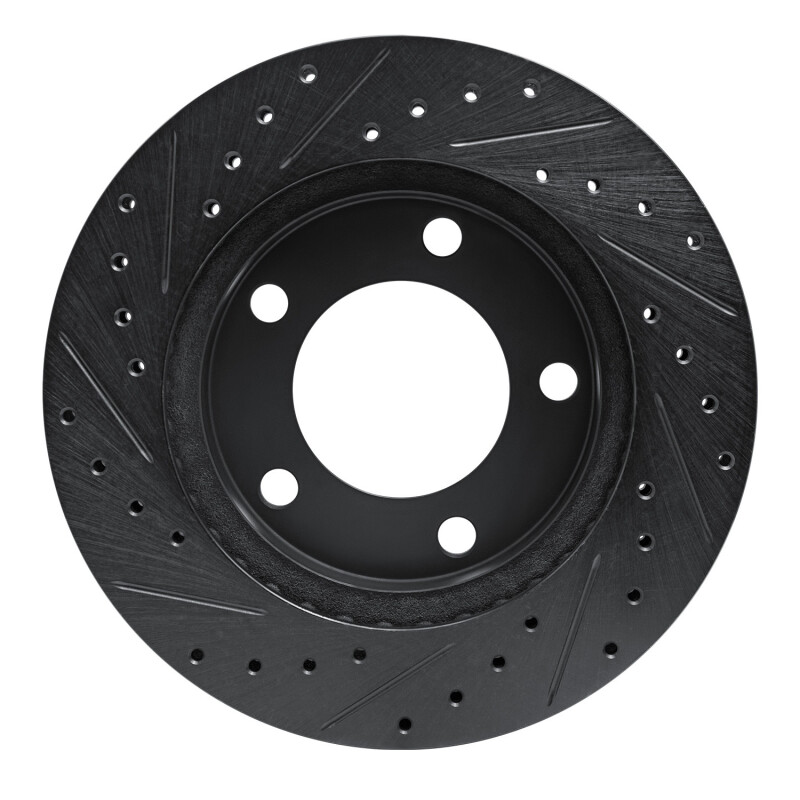 Picture of R1 74-80 International SCOUT II Front Right Drilled & Slotted Black Brake Rotor