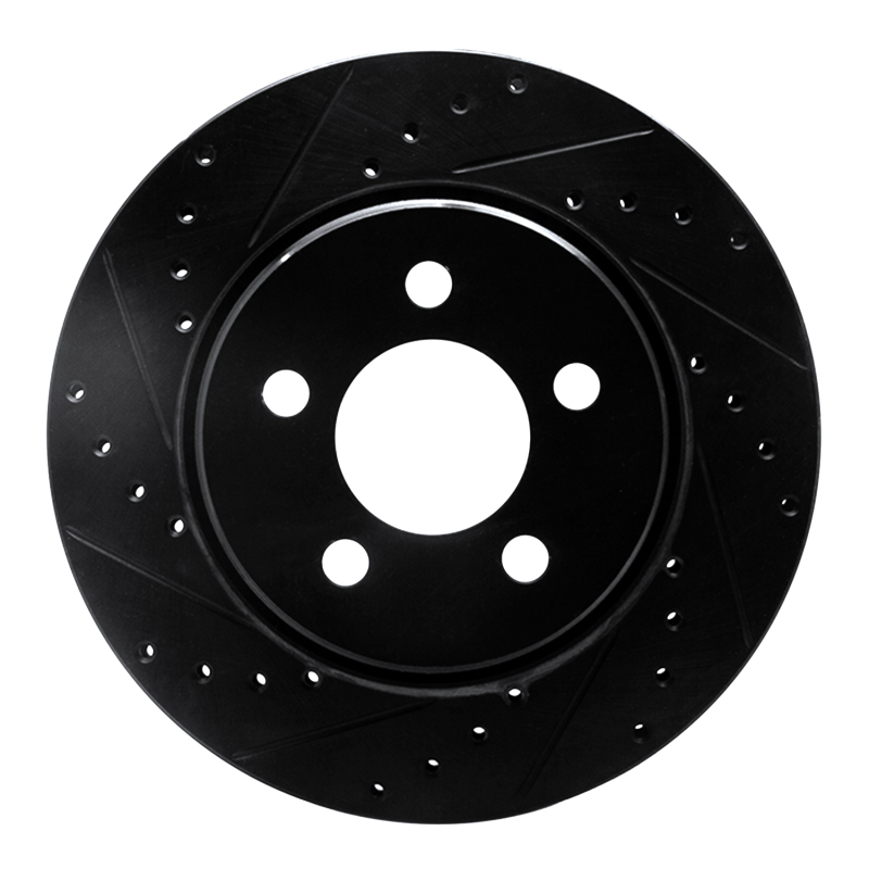 Picture of R1 07-12 Dodge Nitro Front Left Drilled & Slotted Black Brake Rotor