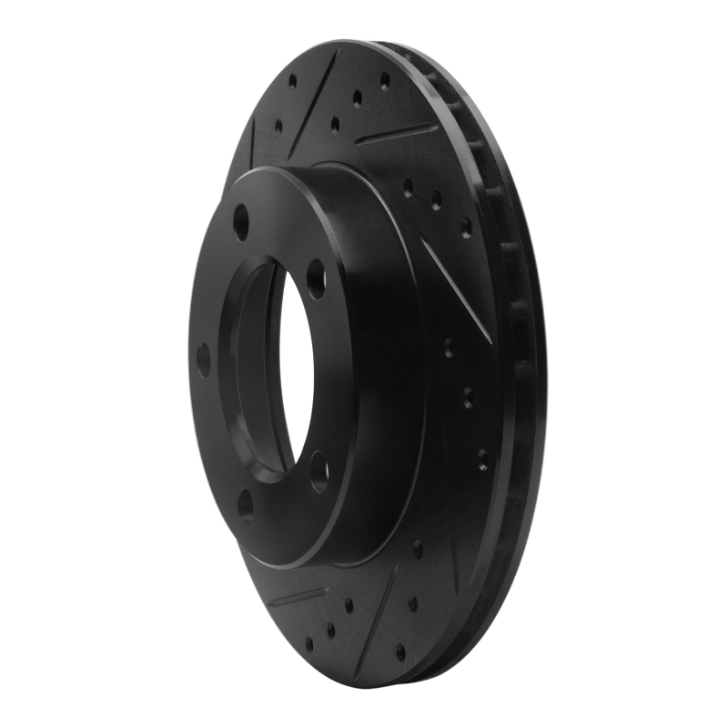 Picture of R1 76-86 Jeep Scrambler Front Left Drilled & Slotted Black Brake Rotor
