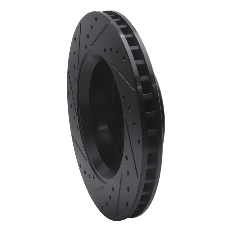 Picture of R1 07-12 Dodge Nitro Front Right Drilled & Slotted Black Brake Rotor