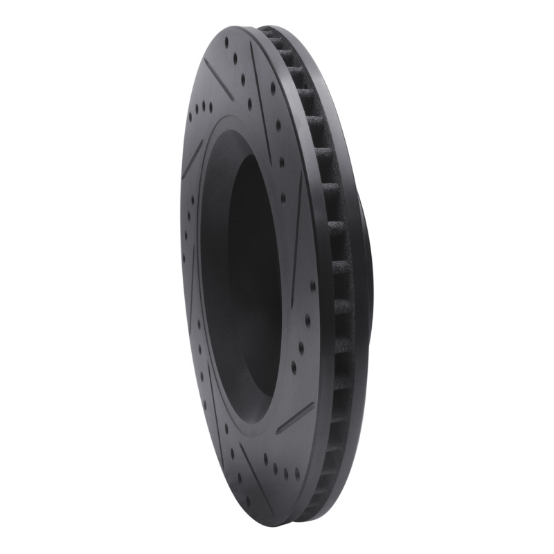 Picture of R1 11-12 Jeep Liberty Front Left Drilled & Slotted Black Brake Rotor