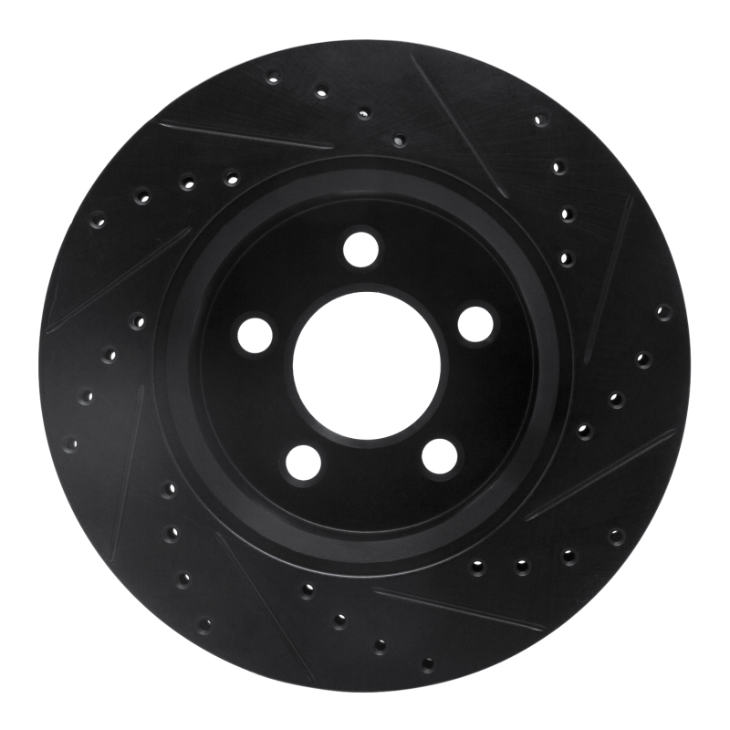 Picture of R1 07-12 Dodge Nitro Front Left Drilled & Slotted Black Brake Rotor