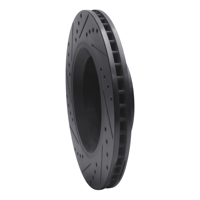 Picture of R1 11-12 Jeep Liberty Front Right Drilled & Slotted Black Brake Rotor
