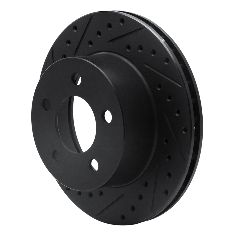 Picture of R1 90-99 Jeep Cherokee Front Left Drilled & Slotted Black Brake Rotor