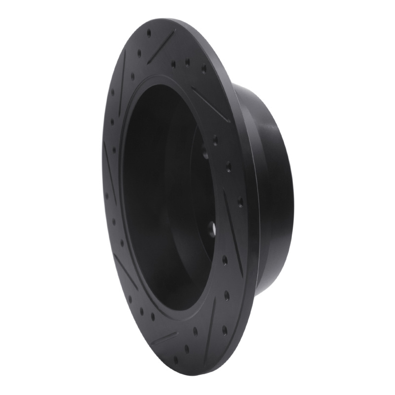 Picture of R1 99-04 Jeep Grand Cherokee Rear Right Drilled & Slotted Black Brake Rotor