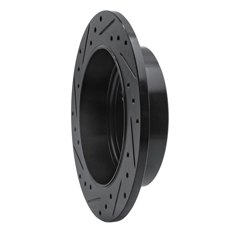 Picture of R1 03-07 Jeep TJ (Canada - See Wrangler for US) Rear Right Drilled & Slotted Black Brake Rotor