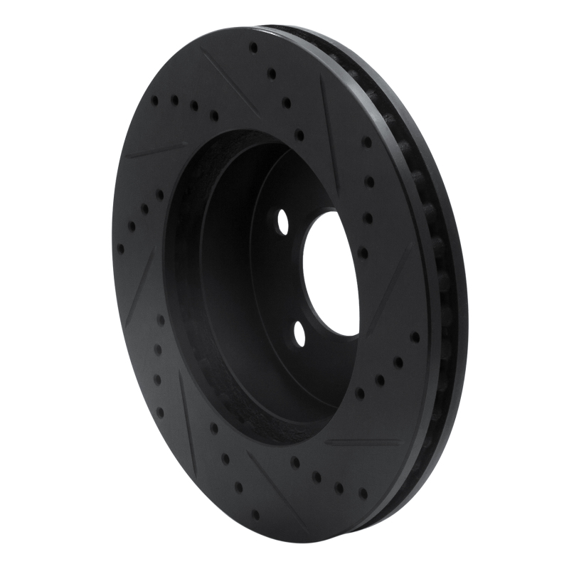 Picture of R1 02-07 Jeep Liberty Front Left Drilled & Slotted Black Brake Rotor