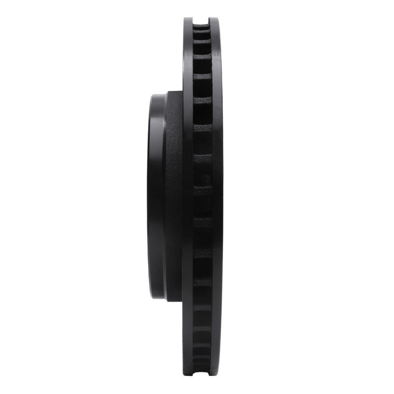 Picture of R1 07-18 Jeep Wrangler Front Right Drilled & Slotted Black Brake Rotor