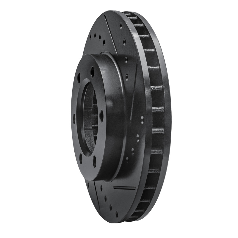 Picture of R1 71-91 Chevrolet Blazer Front Right Drilled & Slotted Black Brake Rotor
