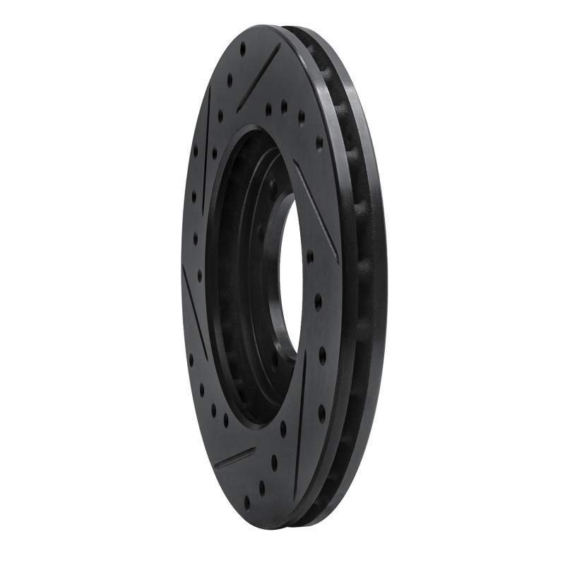 Picture of R1 92-04 Hummer H1 Front/Rear Right Drilled & Slotted Black Brake Rotor