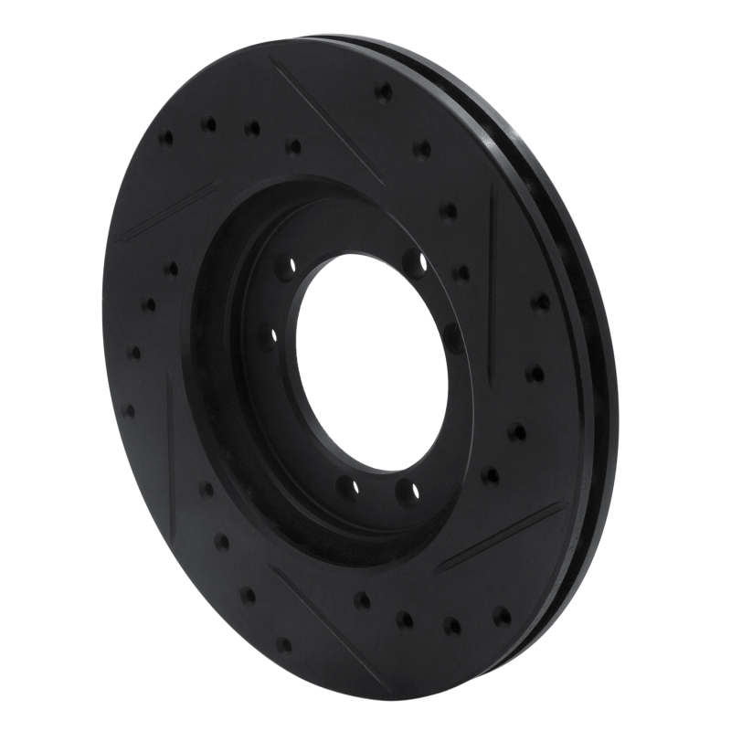 Picture of R1 92-04 Hummer H1 Rear/Front Left Drilled & Slotted Black Brake Rotor