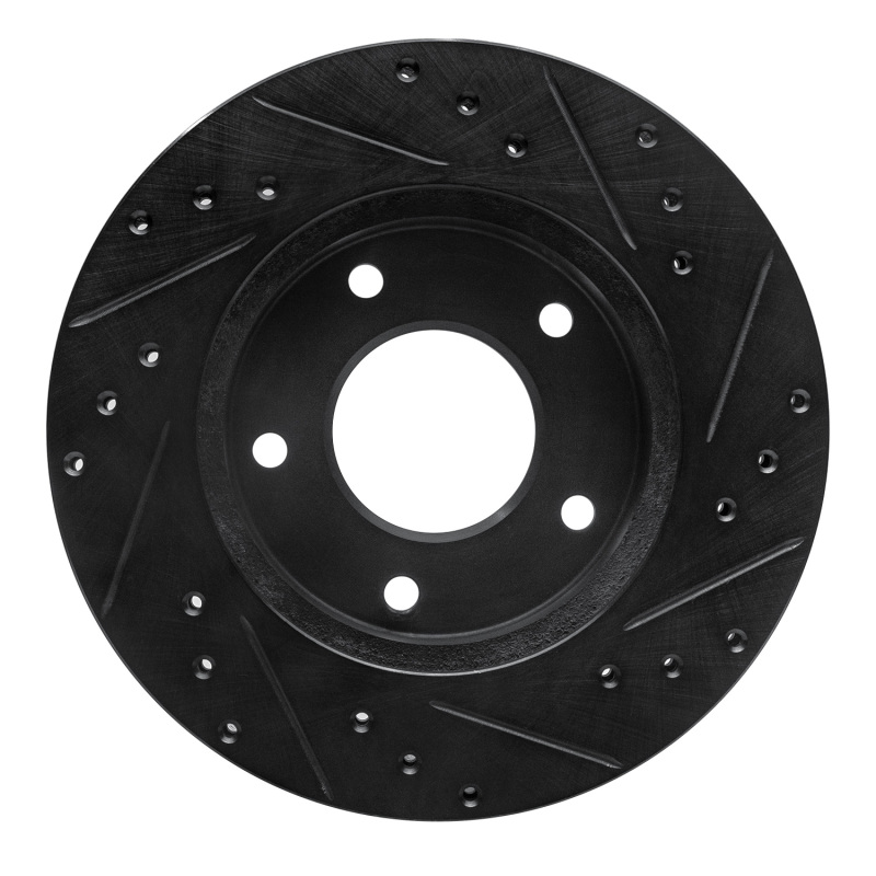 Picture of R1 77-80 Buick Electra Rear Left Drilled & Slotted Black Brake Rotor