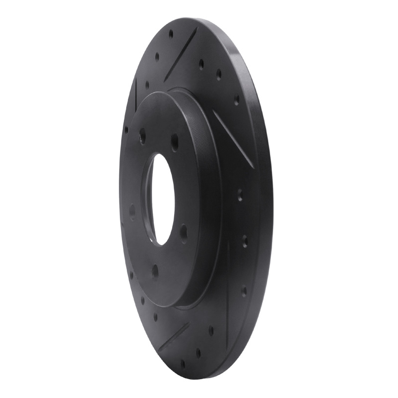 Picture of R1 94-99 Buick Regal Rear Left Drilled & Slotted Black Brake Rotor