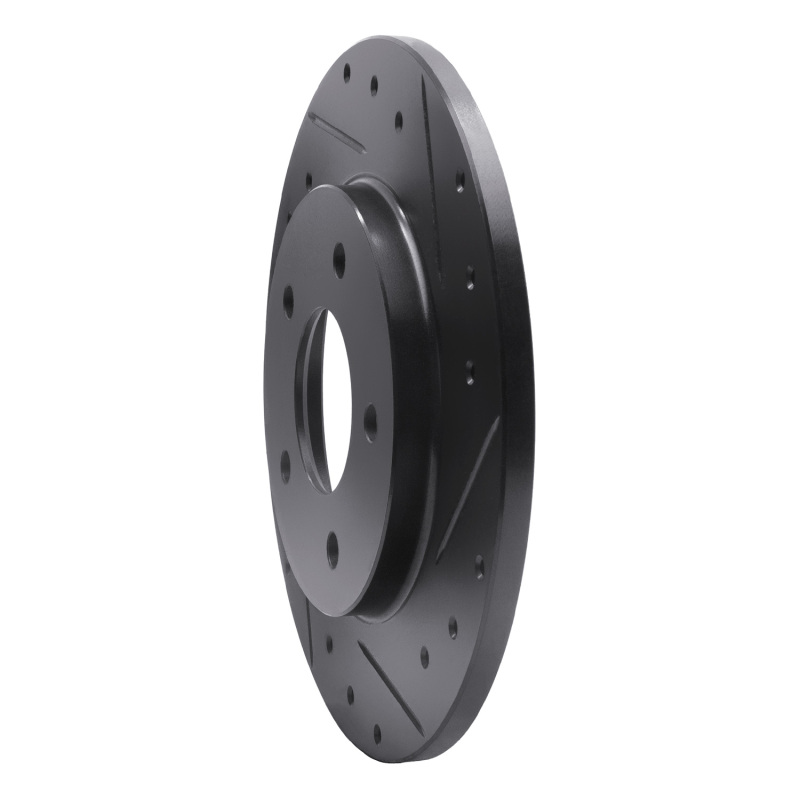 Picture of R1 94-99 Buick Regal Rear Right Drilled & Slotted Black Brake Rotor