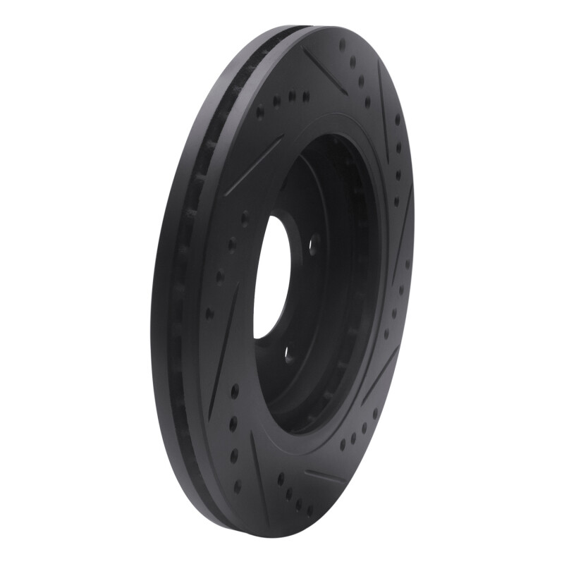 Picture of R1 94-01 Buick Regal Front Left Drilled & Slotted Black Brake Rotor