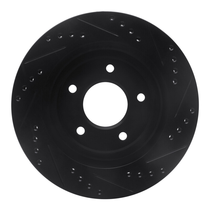Picture of R1 94-01 Buick Regal Front Left Drilled & Slotted Black Brake Rotor
