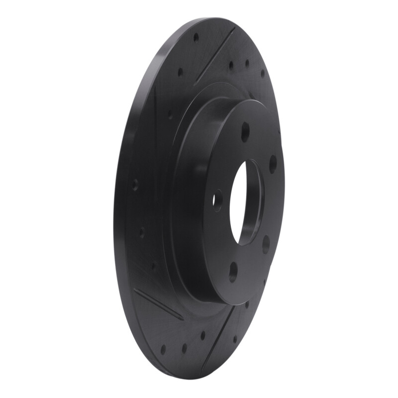 Picture of R1 98-05 Buick Park Avenue Rear Left Drilled & Slotted Black Brake Rotor