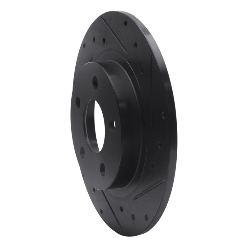 Picture of R1 98-05 Buick Park Avenue Rear Right Drilled & Slotted Black Brake Rotor