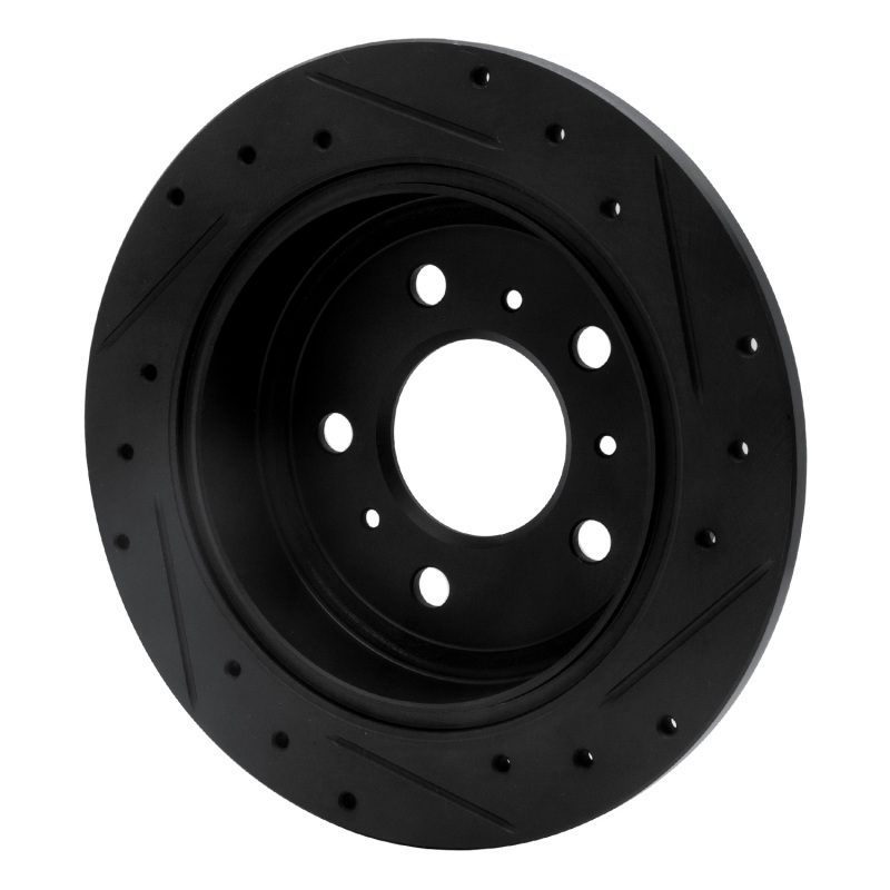 Picture of R1 06-10 Buick Allure Rear Left Drilled & Slotted Black Brake Rotor