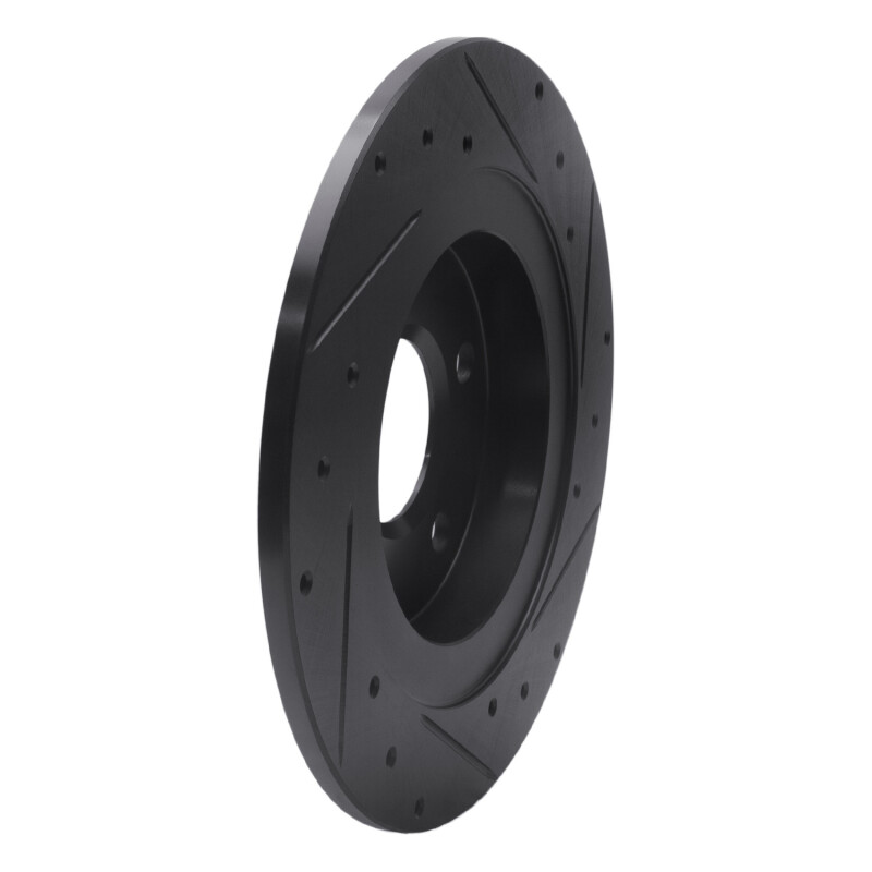Picture of R1 98-05 Buick Park Avenue Rear Left Drilled & Slotted Black Brake Rotor