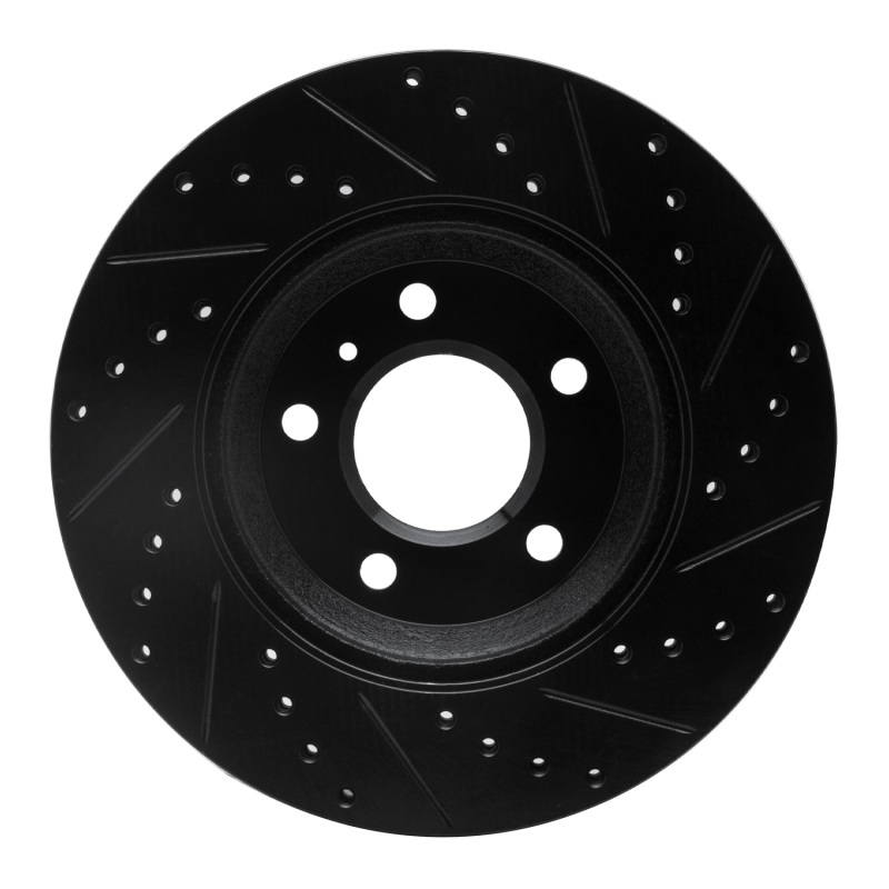 Picture of R1 06-16 Buick Lucerne Front Left Drilled & Slotted Black Brake Rotor