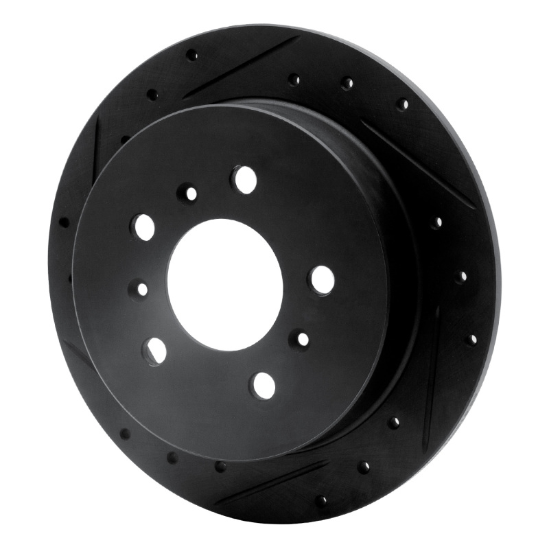 Picture of R1 06-10 Buick Allure Rear Left Drilled & Slotted Black Brake Rotor