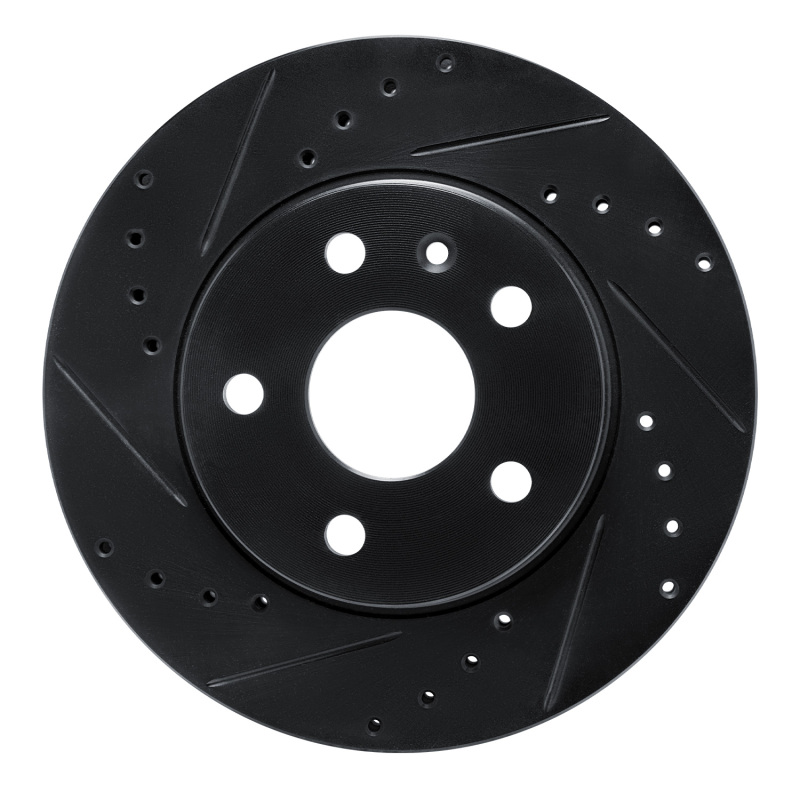 Picture of R1 11-16 Buick Regal Front Left Drilled & Slotted Black Brake Rotor