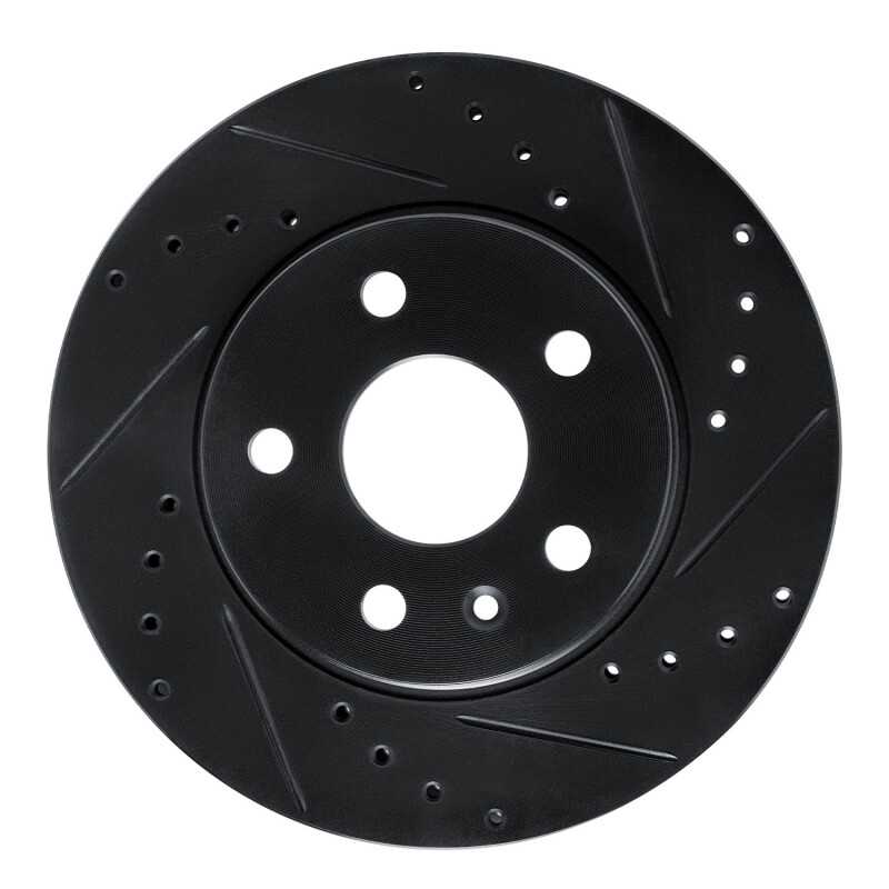 Picture of R1 11-16 Buick LaCrosse Front Right Drilled & Slotted Black Brake Rotor