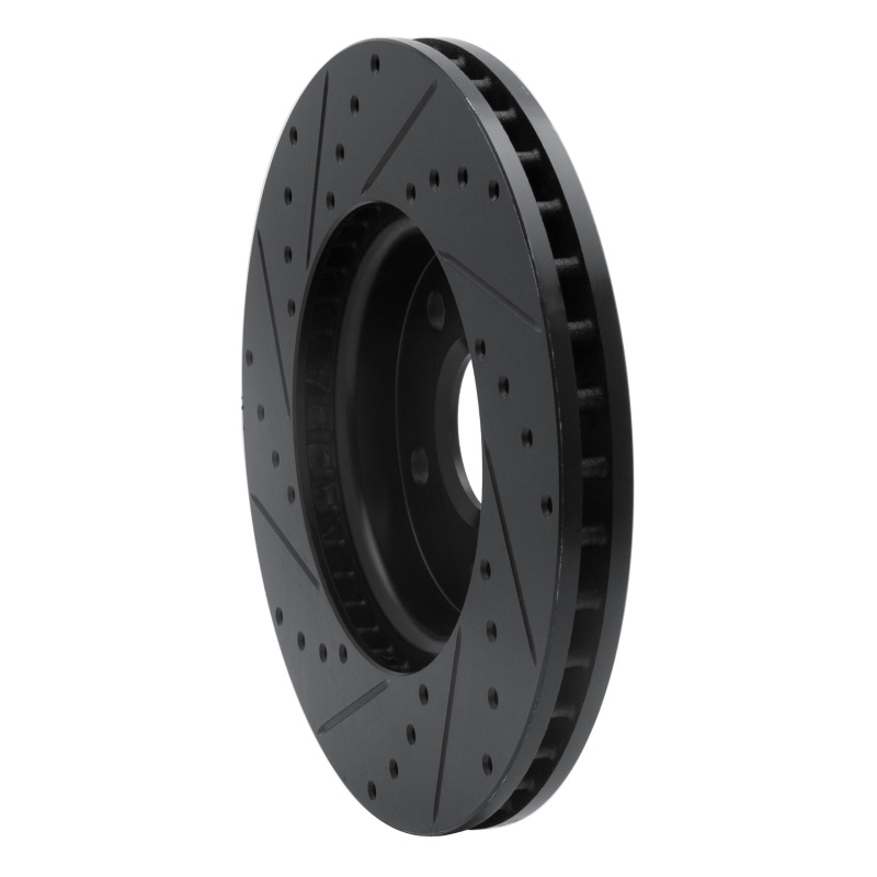 Picture of R1 10-25 Buick Allure Front Right Drilled & Slotted Black Brake Rotor