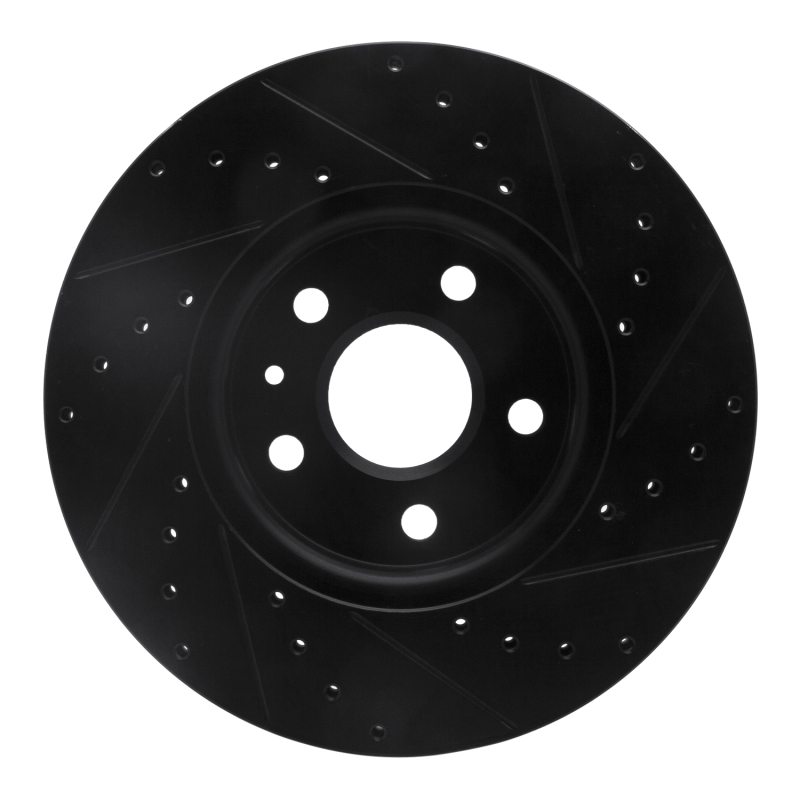 Picture of R1 10-25 Buick Allure Front Left Drilled & Slotted Black Brake Rotor
