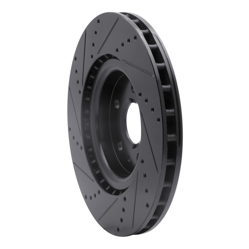 Picture of R1 09-17 Buick Regal Front Right Drilled & Slotted Black Brake Rotor