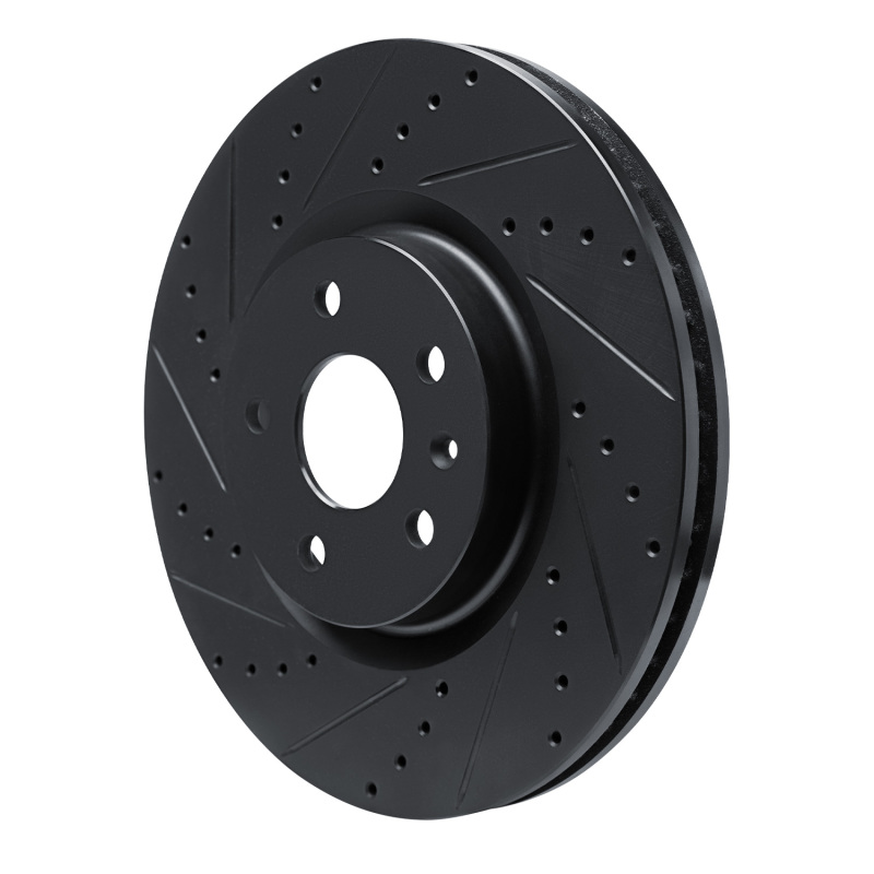Picture of R1 13-19 Buick Regal Front Left Drilled & Slotted Black Brake Rotor