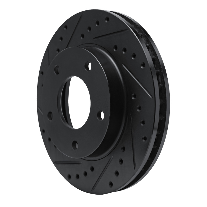 Picture of R1 69-78 Cadillac Eldorado Front/Rear Left Drilled & Slotted Black Brake Rotor