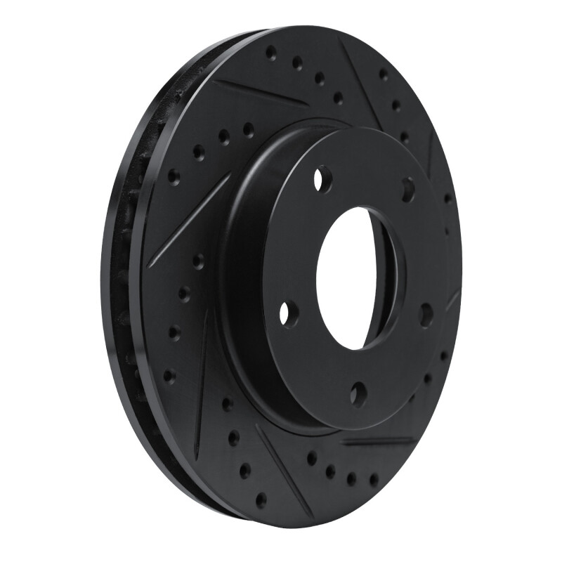 Picture of R1 69-78 Cadillac Eldorado Rear/Front Right Drilled & Slotted Black Brake Rotor