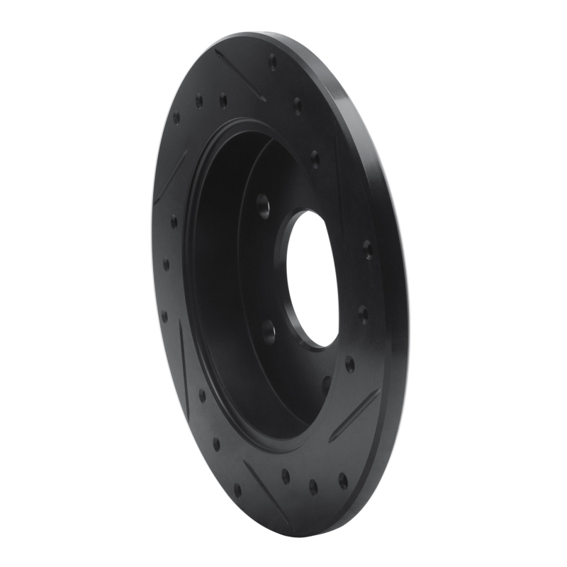 Picture of R1 86-92 Buick Reatta Rear Left Drilled & Slotted Black Brake Rotor