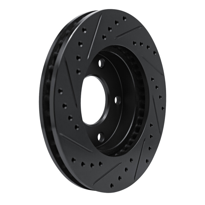 Picture of R1 69-78 Cadillac Eldorado Rear/Front Right Drilled & Slotted Black Brake Rotor